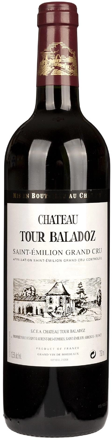 Вино Chateau Tour Baladoz Saint-Emilion Grand Cru 2019 750 мл