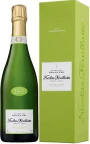 Шампанское Nicolas Feuillatte Grand Cru Brut Blanc de Blancs Chardonnay gift box Николя Фюят Гран Крю Брют Блан де Блан Шардоне в подарочной коробке 2010 750 мл