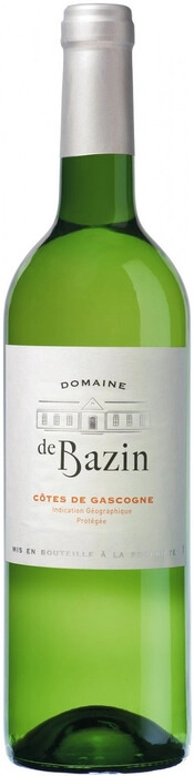 Вино  Domaine de Bazin  Blanc, Cotes de Gascogne Домен де Базан   Блан  750 мл