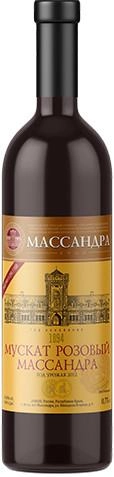 Вино Массандра Мускат Розовый  выдержанное сладкое 750 мл
