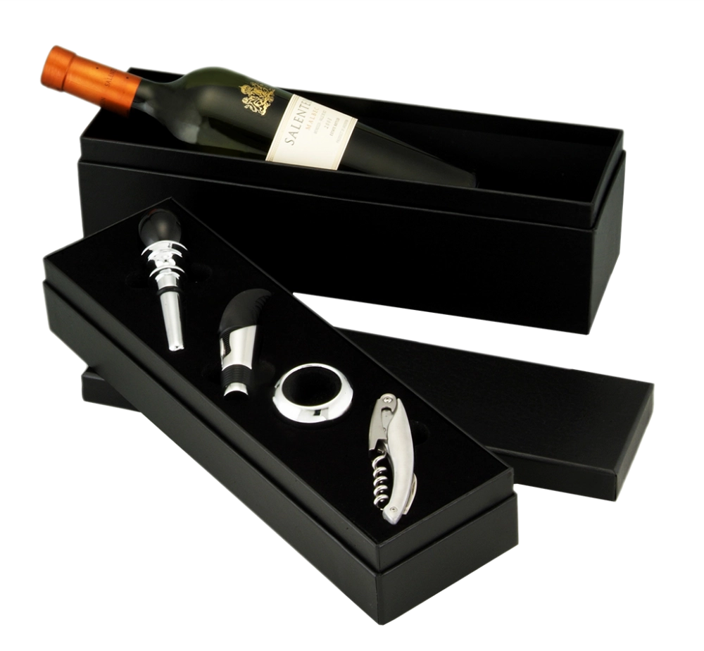 Подарочный набор Agap Coffret Luxe Noire 1Btlle et 4 accessoires VIN ART  Подарочный набор люкс черный  1 бут + 4 аксессуара