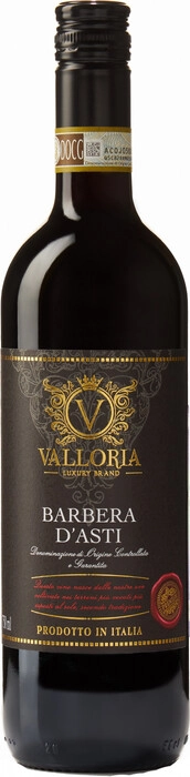 Вино   Valloria Barbera d'Asti   Валлория Барбера д'Асти 750 мл  13 %