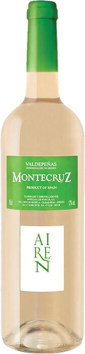 Вино   Montecruz  Airen, Valdepenas DO  Монтекрус  Айрен 750 мл