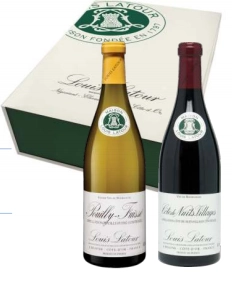 Подарочный набор   Louis Latour Pouilly-Fuisse 2018 Louis Latour Cote de Nuits-Villages 2017 Луи Латур Пуйи-Фюиссе 2018 Луи Латур Кот де Нюи Виллаж 2017 750мл