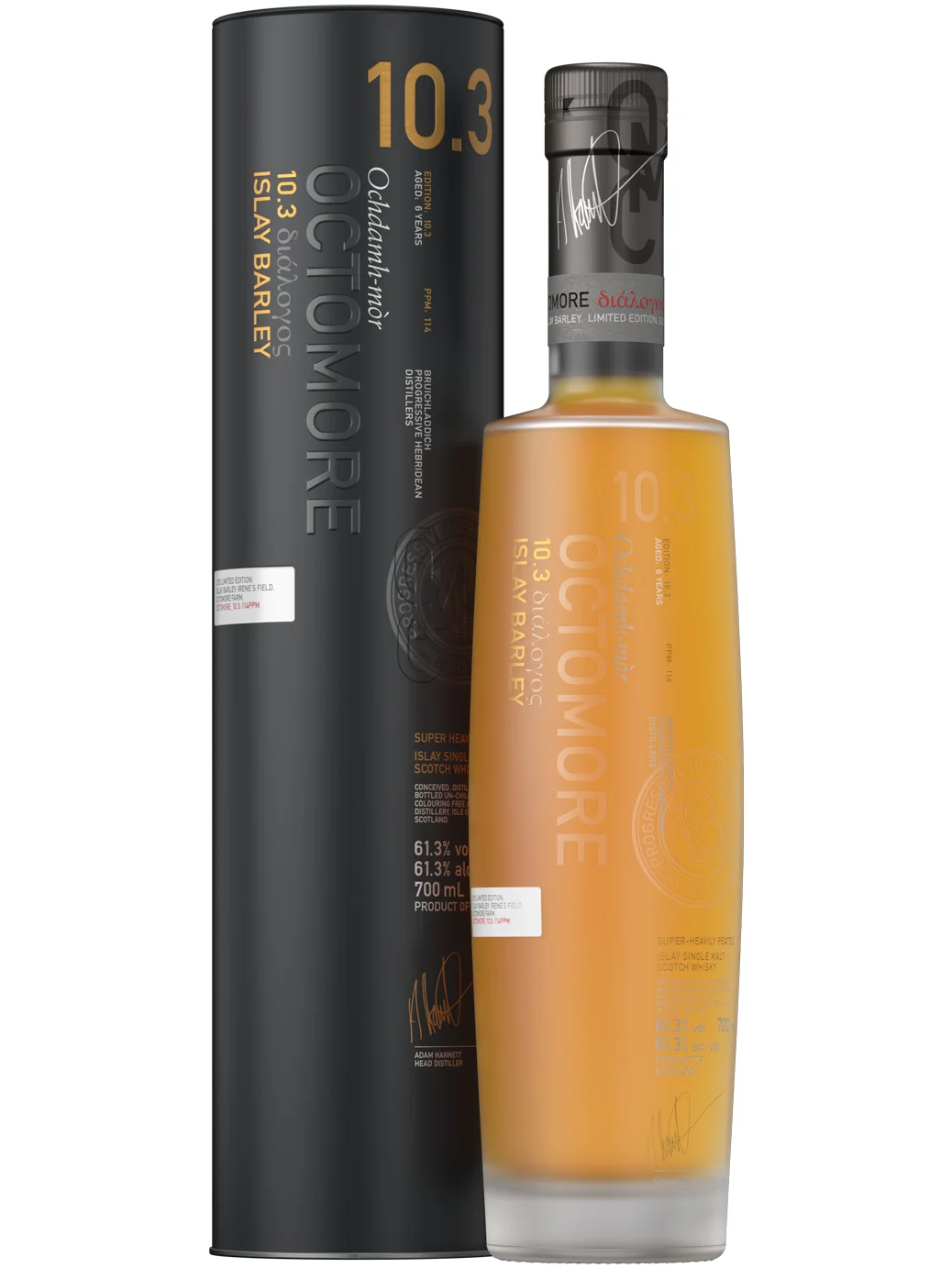Виски Bruichladdich Octomore Edition 10.3  Бруклади Октомор Эдишн 10.3 в тубе 700 мл