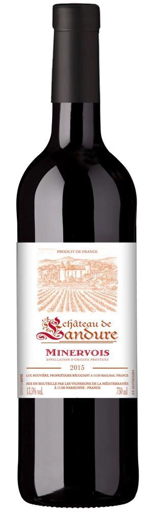 Вино Les Vignerons de la Mediterranee, Chateau de Landure Minervois, Ле Виньрон де ля Медитерране, Шато де Ландюр Минервуа  750 мл
