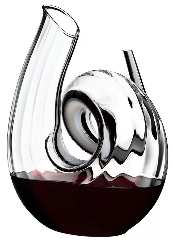 Декантер Riedel  Fatto a Mano  Black & White  Decanter  Curly  Optical  Ридель  Фатто э Мано   Черно - Белый  Керли Оптикал  1400 мл