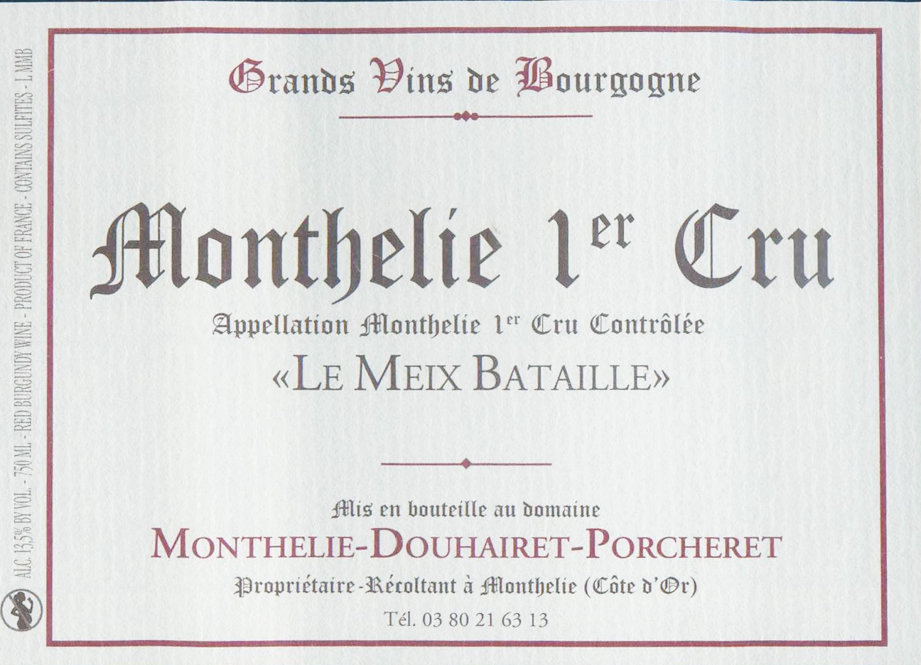 Вино Henri Darnat Les Meix Batailles Monthélie Premier Cru AOC  2013 750 мл