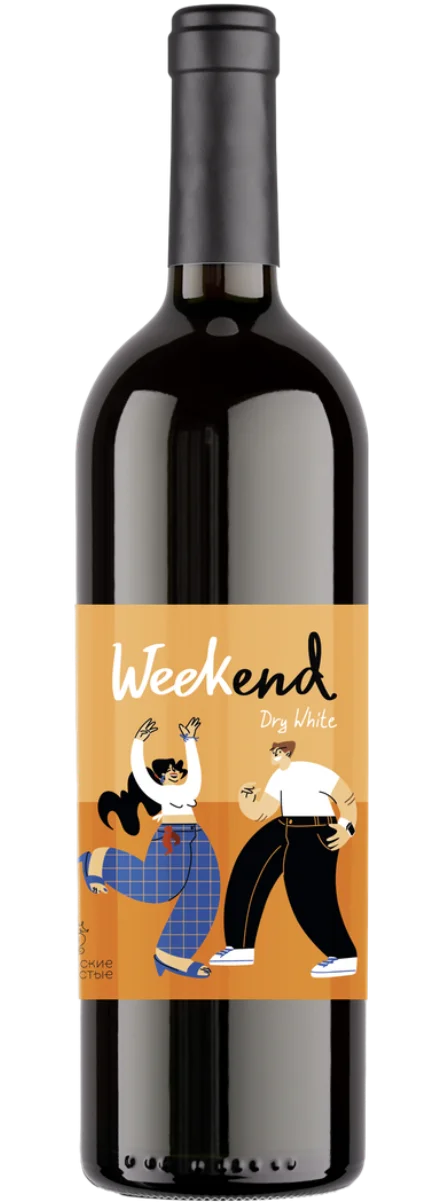 Вино  Азовские Игристые Weekend  Вайт Бленд   2024  750 мл  12,9%