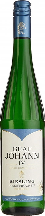 Вино   Graf Johann IV  Riesling  Halbtrocken   Rheingau Граф Иоганн IV  Рислинг Халбтрокен  2021  750 мл