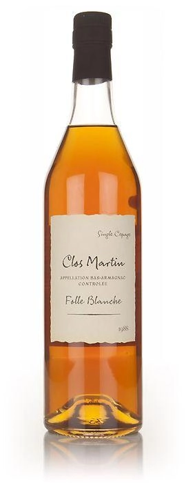 Арманьяк Clos Martin Folle Blanche AOC Bas-Armagnac 1988 1988 0.7 40%