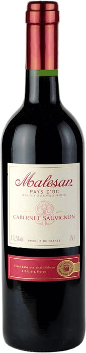 Вино  Malesan  Cabernet Sauvignon     2019 750 мл
