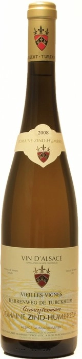 Вино Zind-Humbrecht  Gewurztraminer  Herrenweg de Turckheim   Vieilles Vignes   Alsace AOC  Зинд-Умбрехт  Гевюрцтраминер "Херренвег де Туркхейм"  Вьей Винь  2010  750 мл.