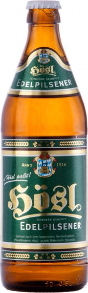 Пиво Hosl   Edelpilsner стекло 500 мл
