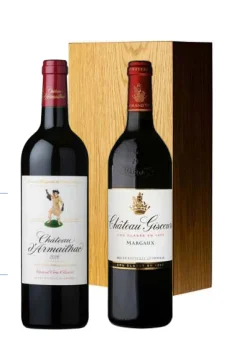 Подарочный набор   Chateau d'Armailhac 2014 | Chateau Giscours 2016 Шато д'Армайяк 2014 | Шато Жискур 2016  дерево   750мл