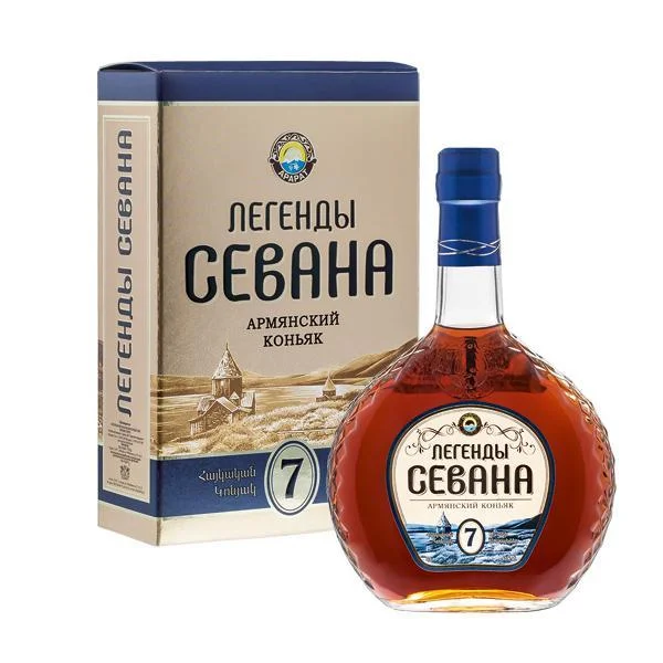 Коньяк Legends of Sevan 7 Years Old gift box EKVVK ARARAT Легенды Севана 7-летний ЕКВВК АРАРАТ в подарочной коробке 500 мл