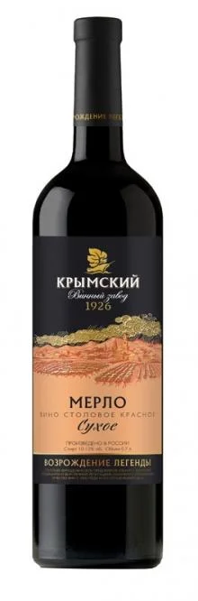 Вино Крымский ВЗ Крымское Мерло Красное Сухое 700 мл