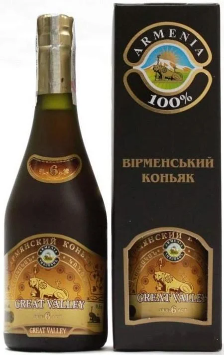 Коньяк Грейт Велли 6* 0.5 40% подарочная упаковка