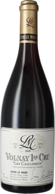 Вино Lucien Le Moine, Volnay 1er Cru  Les Caillerets AOC Люсьен Ле Муан Вольне Премье Крю Ле Кайере 2018 750 мл