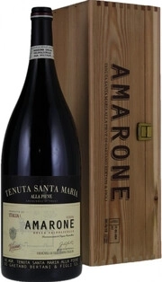 Вино Tenuta Santa Maria di Gaetano Bertani  Amarone della Valpolicella Classico Riserva  в деревянном ящике  2016  1500 мл 16%