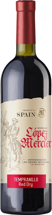 Вино "Bodegas Lopez Mercier" Tempranillo Red Dry, La Mancha DO в127743 "Бодегас Лопес Мерсиер" Темпранильо Красное Сухое, 750 мл