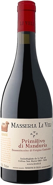 Вино Li Veli  Askos Primitivo di Manduria DOC Ли Вели  Аскос Примитиво ди Мандурия 2020 750 мл  15%