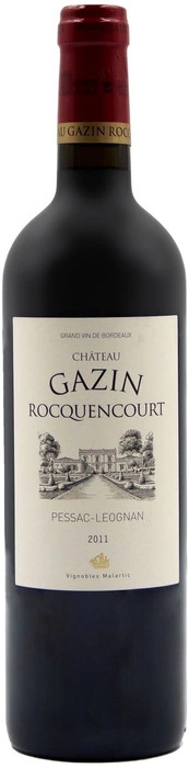 Вино  Chateau Gazin Rocquencourt  Red  Pessac-Leognan AOP  Шато Газин Роккенкур  Красное 750 мл