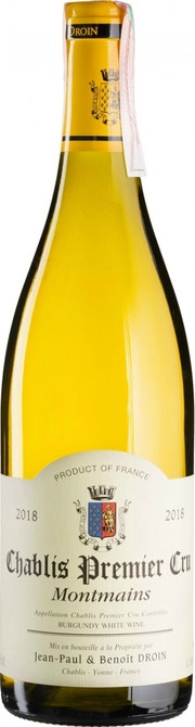 Вино Jean-Paul & Benoit Droin  Chablis Premier Cru  Montmains  AOC  2022 750 мл