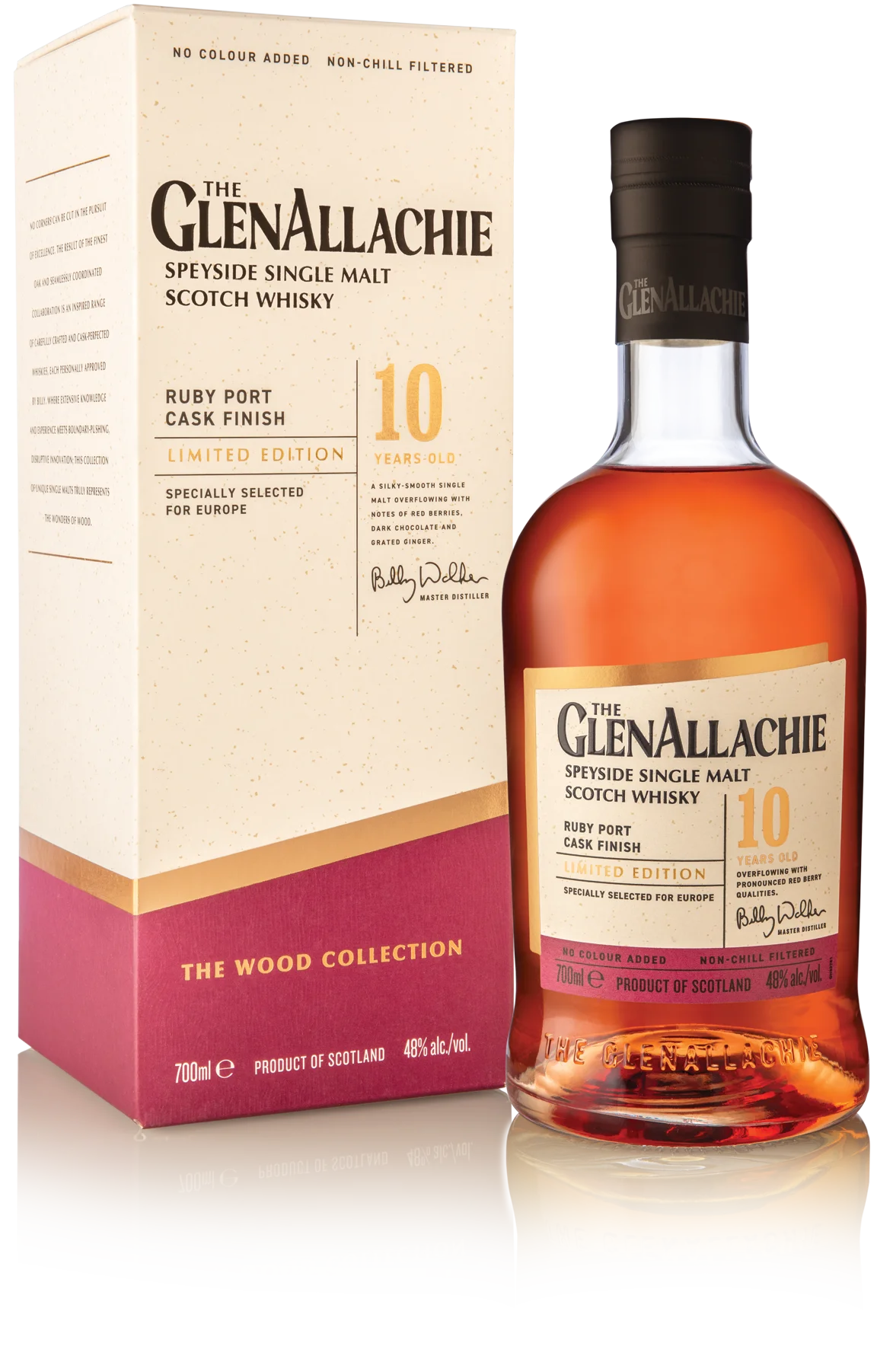 Виски GlenAllachie 10 Year Old o Ruby Port Cask Finish 700 мл  48%