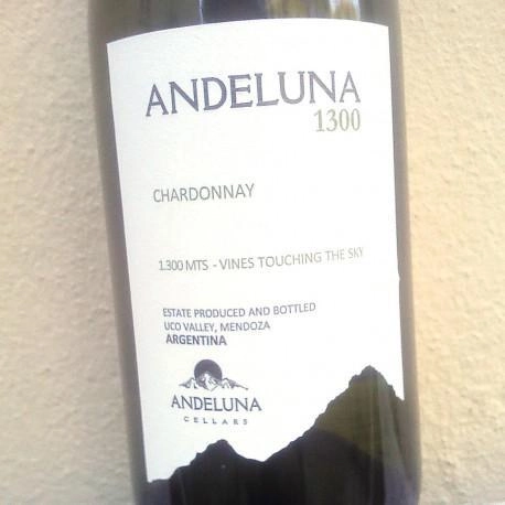 Вино  Andeluna 1300 Мendoza Chardonnay Анденула 1300 Мендоза Шардоне 2016  750 мл