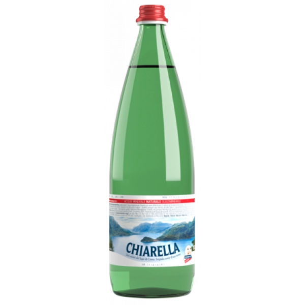 Минеральная вода Chiarella slightly carbonated  in green glass Кьярелла в зелен. стекле слабогазированная 1000 мл