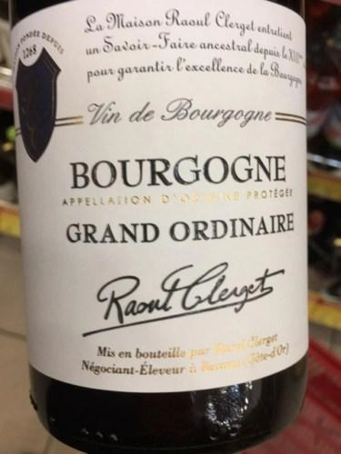 Вино Raoul Clerget Coteaux Bourguignons 750 мл 12,5% Рауль Клерже Кото Бургиньон АOР 750 мл 12,5 %