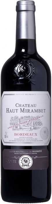 Вино   Chateau Haut Mirambet, Bordeaux АОC  Шато О Мирамбе  2021  750 мл