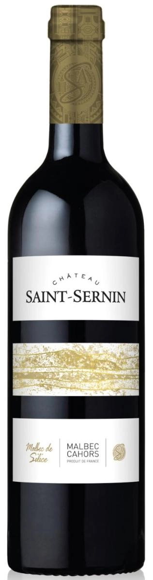 Вино  Chateau Saint-Sernin Cahors Malbec de Silice  Шато Сен-Сернен Каор Мальбек де Силис 2016 750 мл