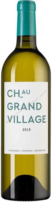 Вино  Chateau Grand Village  Blanc  Bordeaux AOC  Шато Гран Вилляж  Блан  2019  750 мл 14%