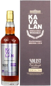 Виски KAVALAN Solist Peated Malt Single Cask Strength 52,4 %  700 мл