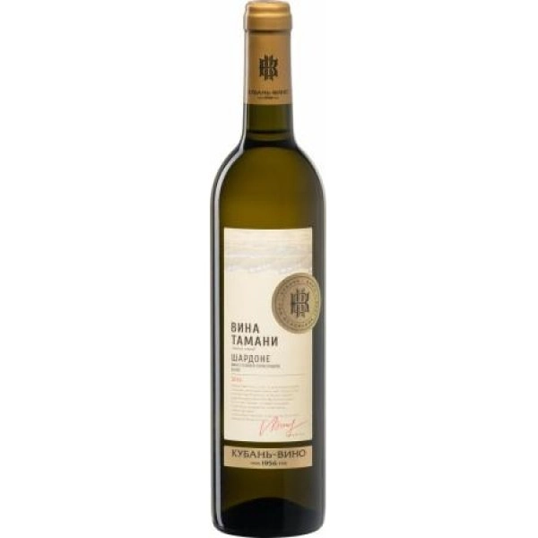 Вино полусладкое белое Шардоне Вина Тамани  700 мл