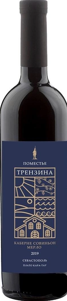 Вино  Поместье Трензина ( И. Липко ) Мерло Каберне Совиньон Саперави  2019 750 мл