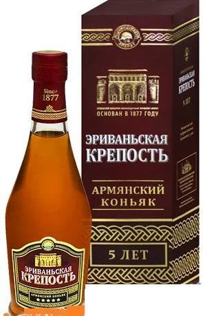 Коньяк Erivanskaya Krepost 5 Years gift in box Эриваньская крепость 5 лет в подарочной упаковке 500 мл