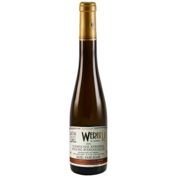 Вино Mozel Werner u sohn Schweicher Annaberg Riesling Beerenauslese QmP Мозель Вернер у зон Швайхер Аннаберг Рислинг Беренауслезе QmP аукцион 2005 375 мл