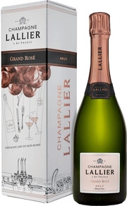 Игристое вино Champagne Lallier  Grand Rose Brut Grand Cru Champagne AOC gift box 750 мл