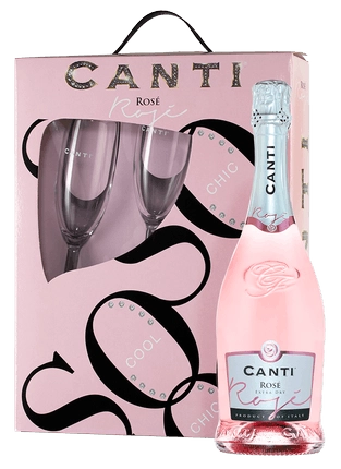 Игристое вино Canti    Rose gift box & glass 750 мл