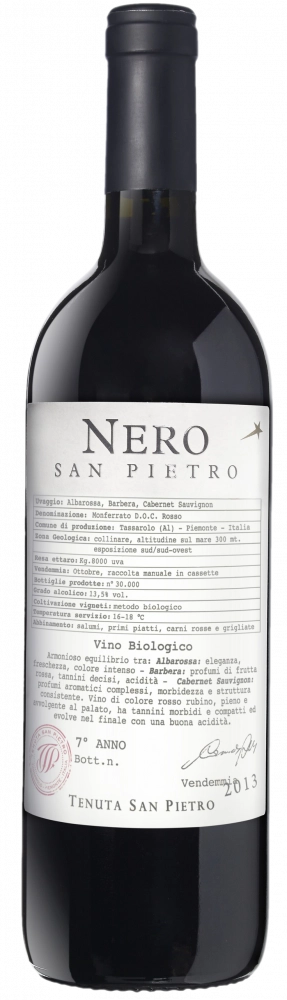 Вино Tenuta San Pietro "Nero San Pietro" Monferrato Rosso DOC, " Неро Сан Пьетро" Гави  2015 750 мл