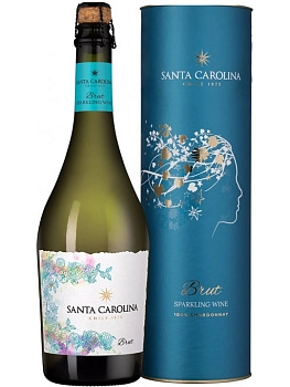 Игристое вино  Santa Carolina Brut gift box  750 мл