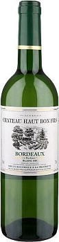 Вино Chateau Haut Bon Fils Blan Bordeaux AOC  white dry  2020 750 мл