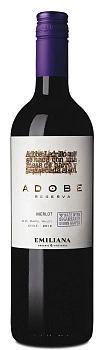 Вино VOE Merlot Reserva Adobe ВОЕ Мерло Резерва Адобе 2017 750 мл