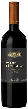 Вино Carmenere 3 Tres Medallas. Santa Rita  2017 750 мл