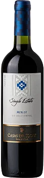 Вино Casas del Toqui  Single Estate  Merlot  Central Valley DO  2018 750 мл