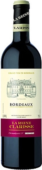 Вино La Reine Clarisse Rouge, Bordeaux AOC Ля Рен Кларис Красное 2018   750 мл