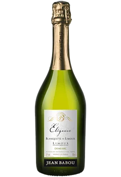 Вино игристое  Jean Babou Elegance Blanquette de Limoux  Demi-Sec  AOC  750 мл